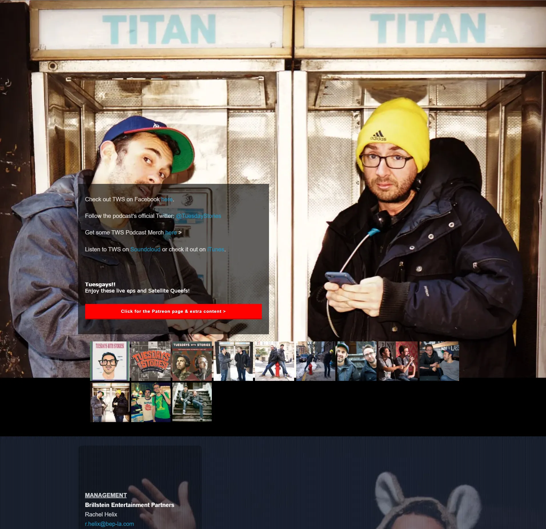A second screenshot of Mark Normand's personal website homepage.